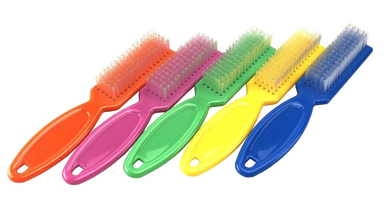 Pro Nail Scrub Brushes for Manicure Assorted Colors (12 pieces) 12 pieces - BeesActive Australia