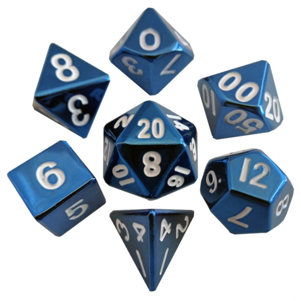 [AUSTRALIA] - Blue 16mm Polyhedral Dice Set, Full Set One Size 
