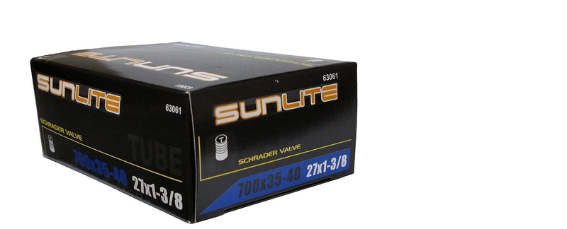 Street Fit 360 Tube, 700 x 35-40 (27 x 1-3/8) Schrader Valve 32mm, Sunlite 1 Pack - BeesActive Australia