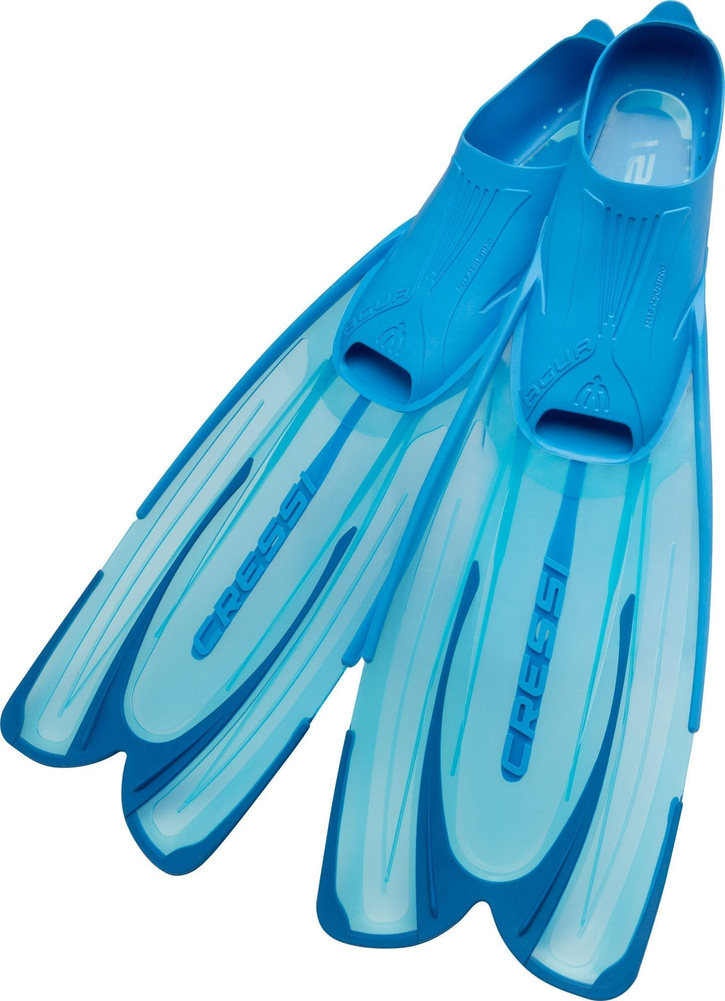 Cressi Adult Snorkeling Fins with Self-Adjustable Comfortable Full Foot Pocket | Perfect for Traveling | Agua: made in Italy EU 35/36 | US Man 4/5 | US Lady 5/6 Aquamarine - BeesActive Australia
