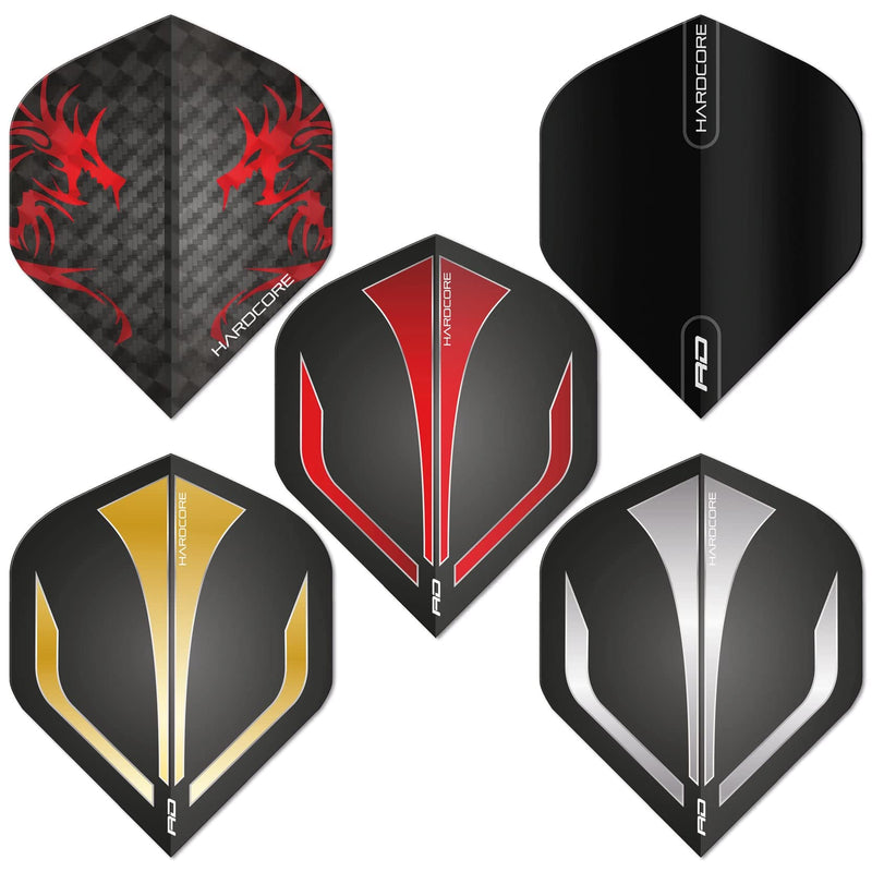 RED DRAGON Hardcore Selection Pack Extra Thick Standard Dart Flights - BeesActive Australia