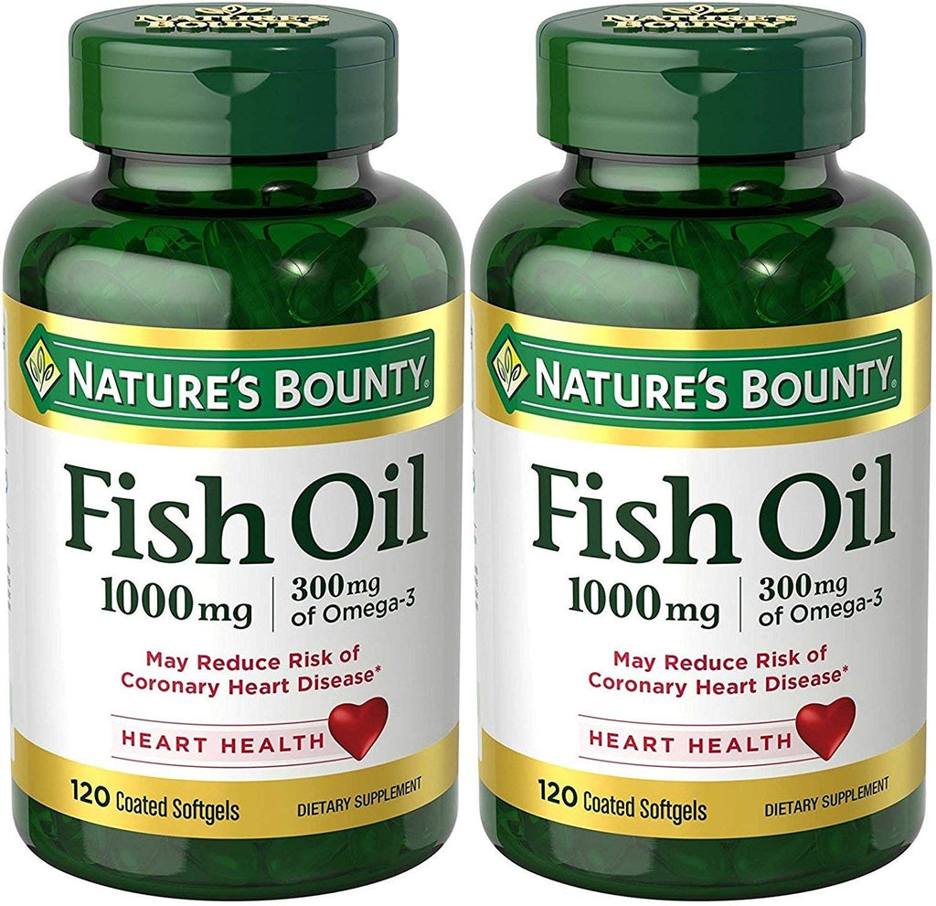 Nature's Bounty Fish Oil (Odorless) 1000 Mg, 240 Softgels (2 X 120 Count Bottles) - BeesActive Australia
