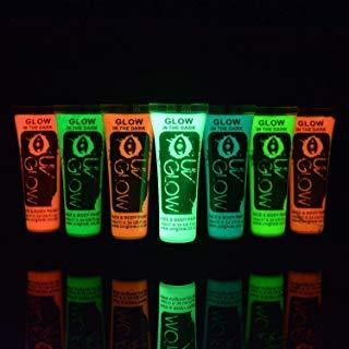UV Glow - Glow in the Dark Face & Body Paint 0.34oz - Set of 7 Tubes - BeesActive Australia