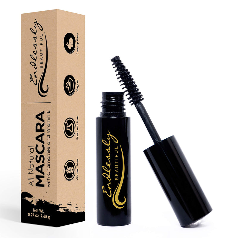 Organic Mascara by Endlessly Beautiful | An Organic Makeup, Cruelty Free Mascara | Natural Mascara | Paraben Free Vegan Mascara black - BeesActive Australia