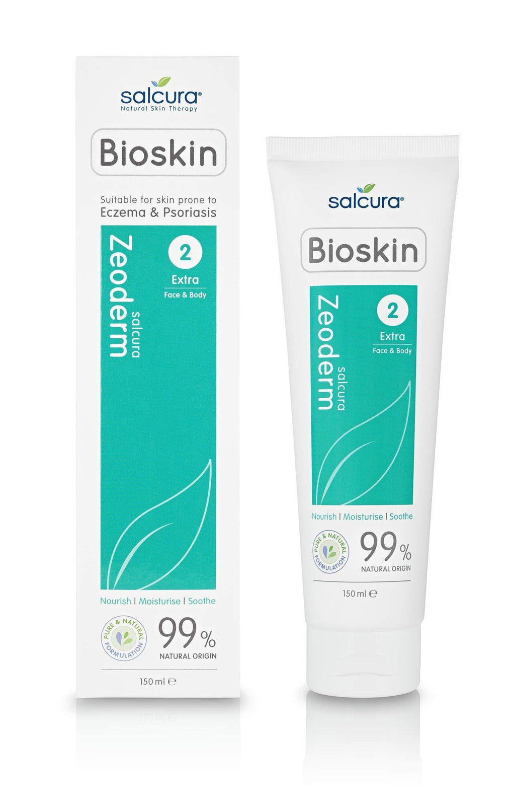 Salcura Natural Skin Therapy, Bioskin Zeoderm Skin Repair Moisturiser, Including Natural Ingredients Relieves Itchiness & Soothes Irritation, Ideal For Severely Dry & Dehydrated Skin 150ml - BeesActive Australia