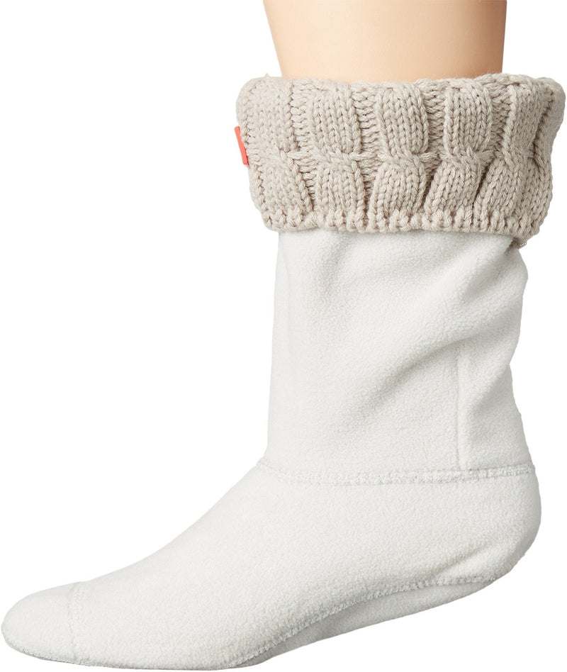 Hunter Womens 6 Stitch Cable Boot Sock - Short Shoe Size: 5-7 Greige - BeesActive Australia