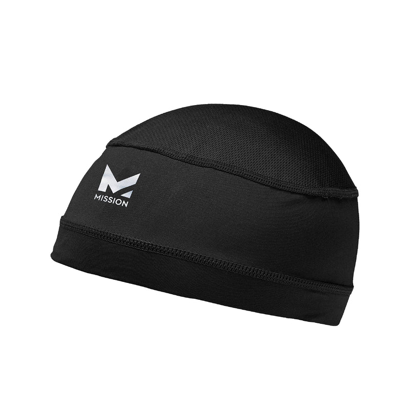 Mission Cooling Skull Cap- Hat, Helmet Liner, Running Beanie, Evaporative Cool Technology, Cools Instantly when Wet, UPF 50 Protection, for Under Helmets, Hardhats, Running, Football Black - BeesActive Australia