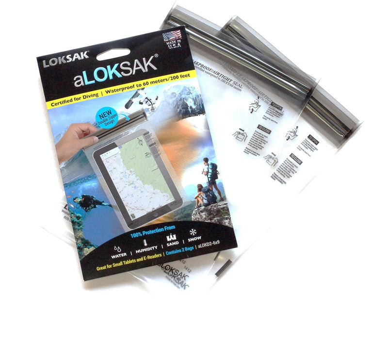 [AUSTRALIA] - aLOKSAK Waterproof Airtight Resealable Bags 6x9" Size, 2 Pack 