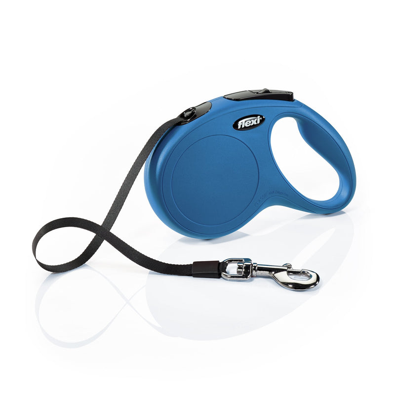 FLEXI New Classic Retractable Dog Leash (Tape), 16 ft, Medium/Large, Blue Medium/Large, 16 ft - BeesActive Australia
