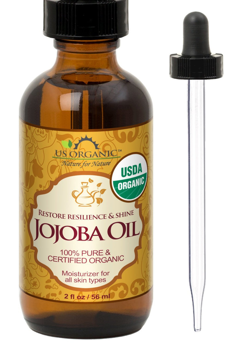 US Organic Jojoba Oil, USDA Certified Organic,100% Pure & Natural, Cold Pressed Virgin, Unrefined, Haxane Free (Small (2oz, 56ml)) 2 Fl Oz (Pack of 1) - BeesActive Australia