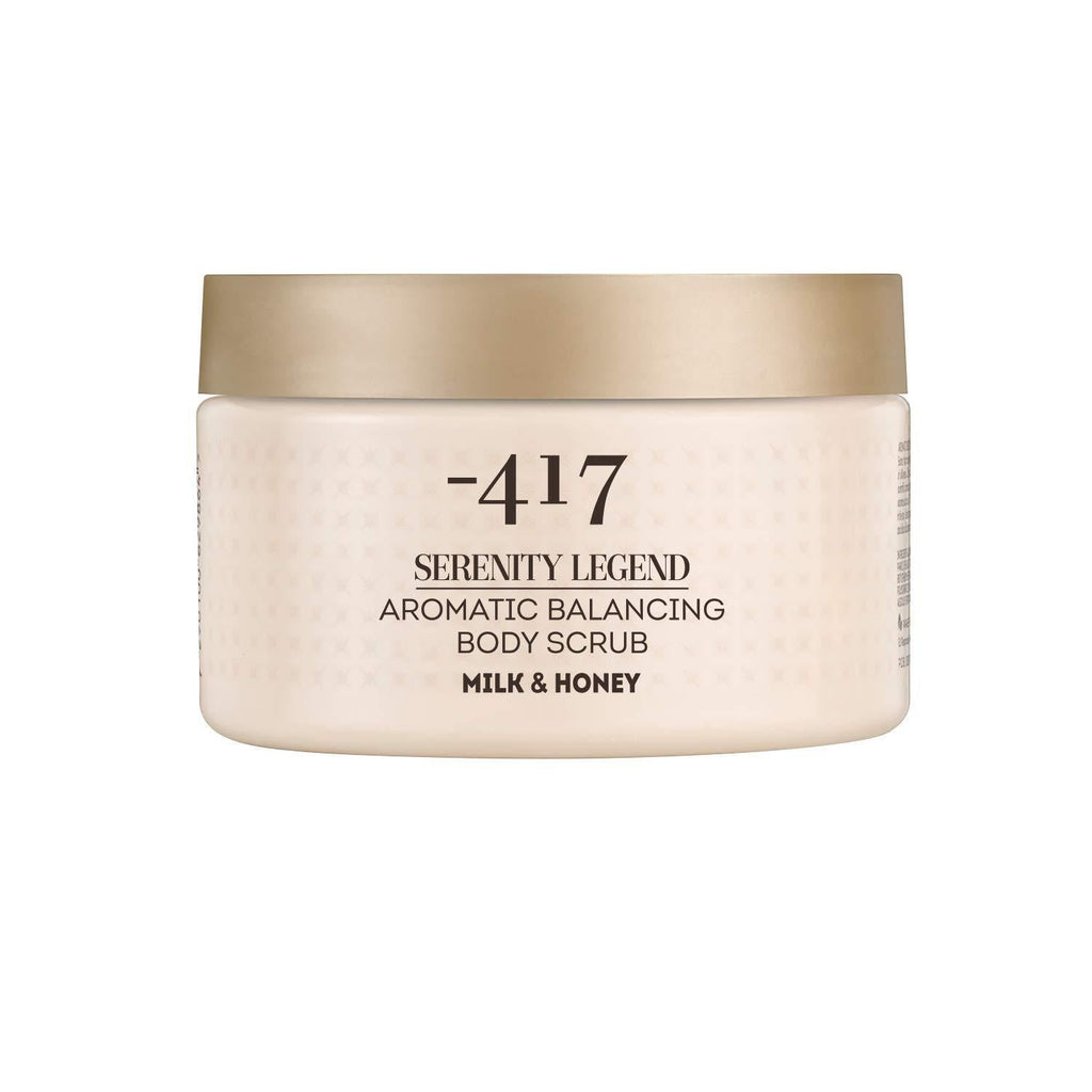 -417 Aromatic Balancing Body Scrub Milk & Honey – Dead Sea Minerals- Aromatic Vegan Body Exfoliator for All Skin Types 15.87 oz. Serenity Legend Collection - BeesActive Australia