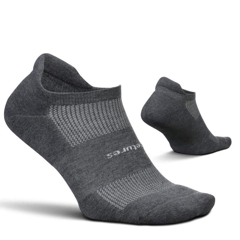 [AUSTRALIA] - Feetures High Performance Cushion No Show Tab Sock Solid Medium Heather Gray 