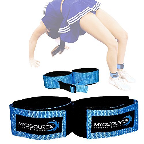 Tumble Pro X Ankle Straps – Cheerleading, Gymnastics Tumbling Trainer Aid – Defrogger Keeps Ankles Together During Stunting, Standing Back Tuck, Handspring Training – Available in Blue and Pink - BeesActive Australia