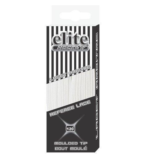 [AUSTRALIA] - Elite Hockey, White Referee Ice Hockey Skate Laces, with Molded Tips (Size Choice) White Referee, 96" Laces (Single Pair) 