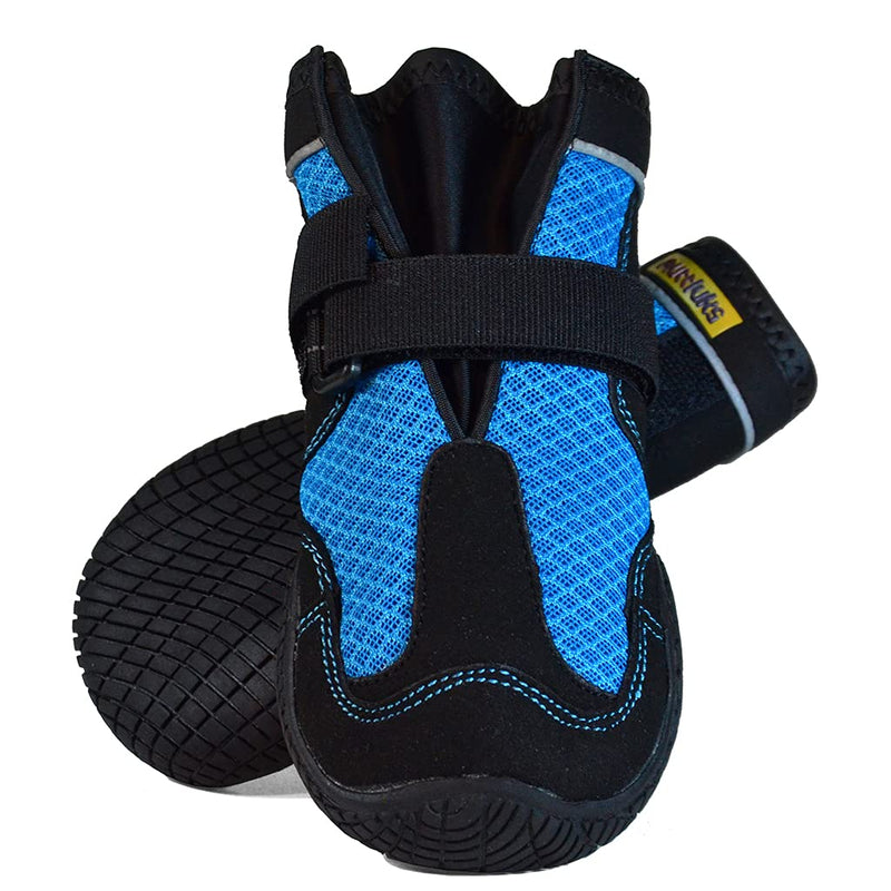 Muttluks Mud Monsters Summer Dog Boots – Rugged Barefoot Technology – Protects Paws – Flexible Rubber Soles, Traction Treads – Pet Booties – XXS-XL – 2 Pack Blue XX-Small/X-Small - BeesActive Australia