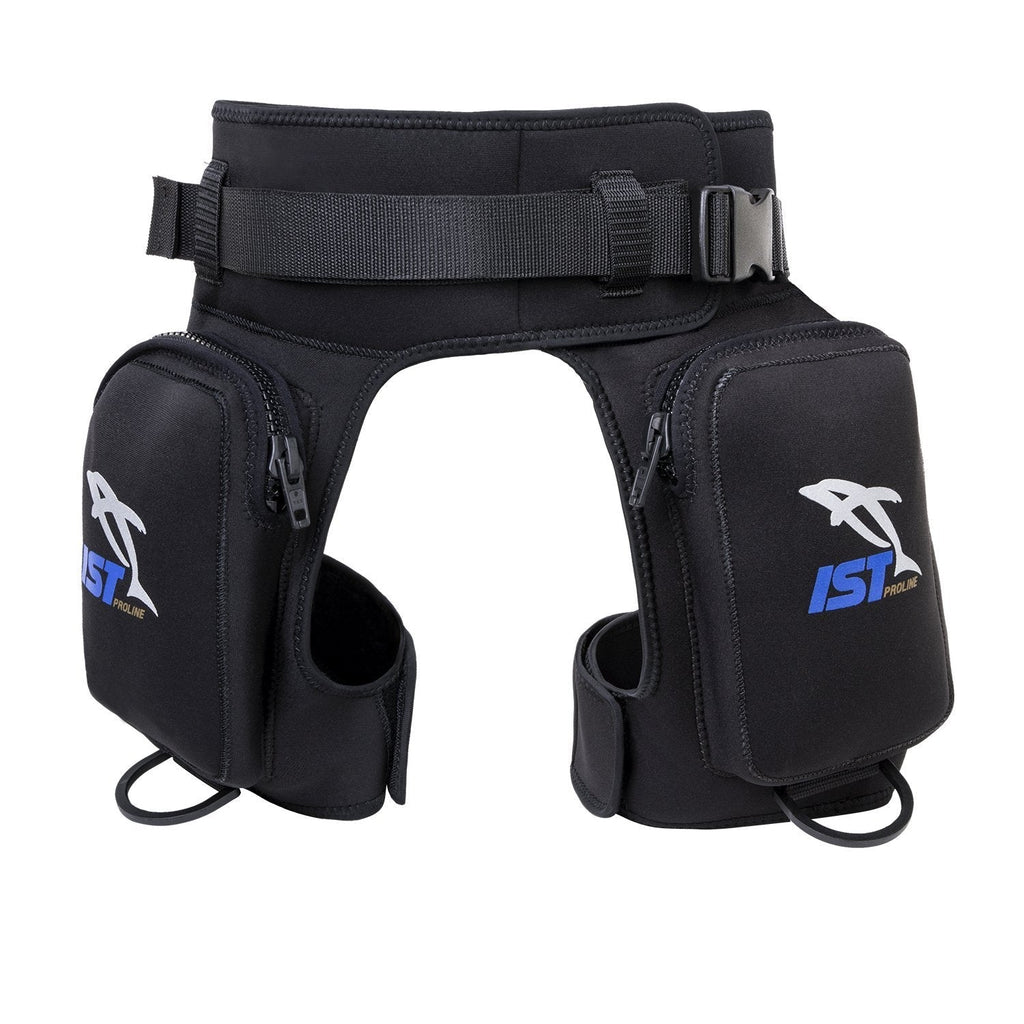 [AUSTRALIA] - IST Dive Pocket Holster Belt for Scuba Diving Storage, Cargo Thigh Pouch for Gear & Equipment S/M 