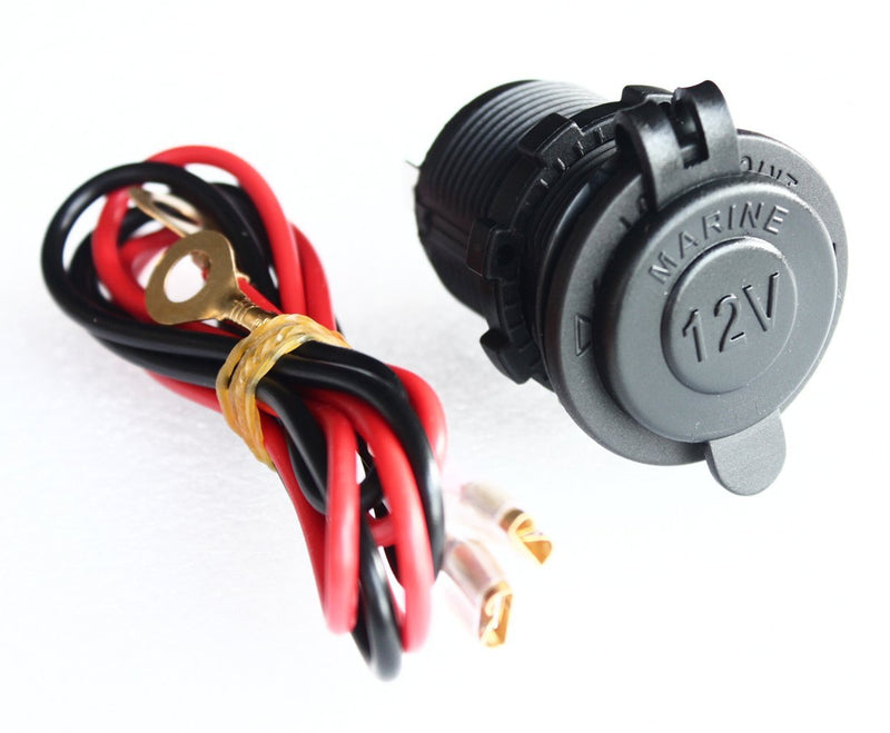 [AUSTRALIA] - Bandc Waterproof Marine Motorcycle ATV Rv Power Outlet Socket Receptacle Dc 12v Plug with Wire 