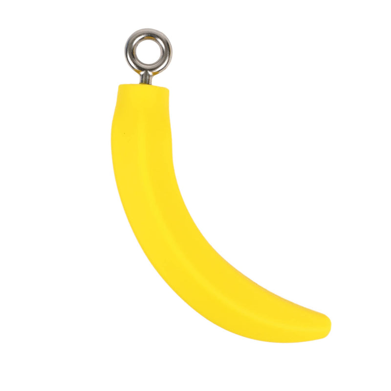 Atomik Rock Climbing Set of 2 Child Size Hanging Bananas for Strength and Grip Training in Yellow Rated to 120 pounds - BeesActive Australia