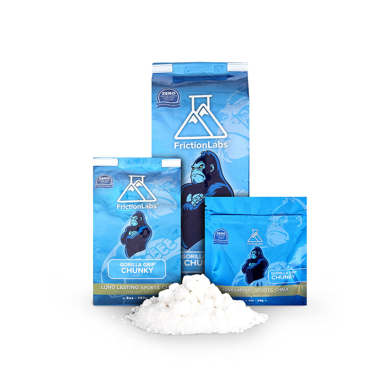 Friction Labs Premium Sports Chalk for Rock Climbing, Weight Lifting, Gymnastics, Tennis & More - Long Lasting Grip, Healthier Skin, Better Overall Performance - Endorsed by 100+ Pro Athletes 10 oz Chunky Texture - Gorilla Grip - BeesActive Australia
