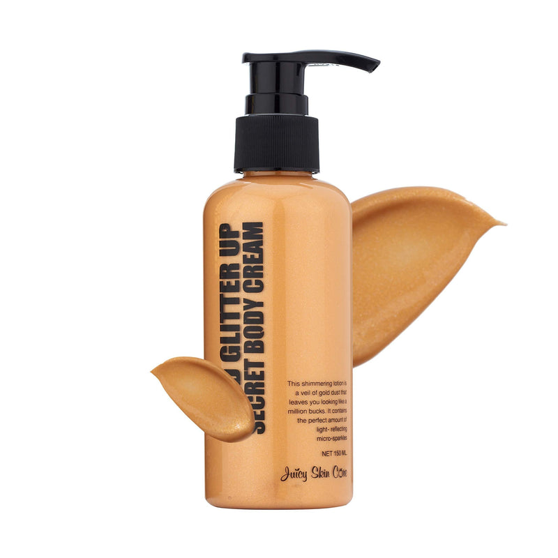 Juicy Skin Care Gold Glitter up secret body lotion - Shimmer body lotion - BeesActive Australia