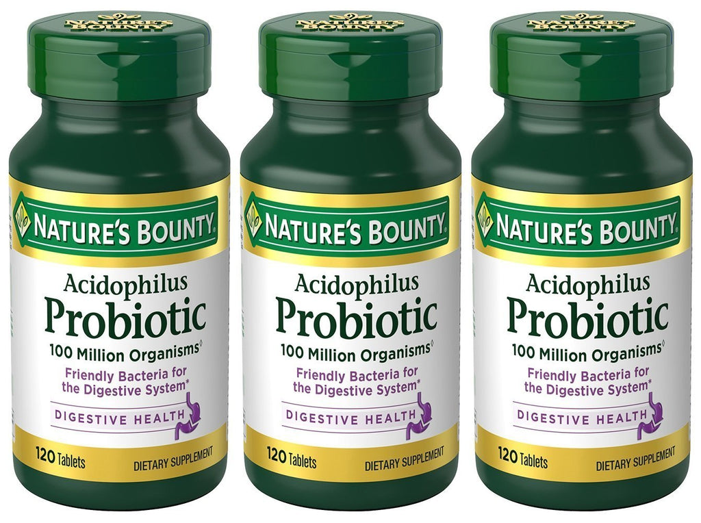 Nature's Bounty Nature's Bounty Probiotic Acidophilus, 360 Tablets (3 X 120 Count Bottles),, 360 Count () - BeesActive Australia