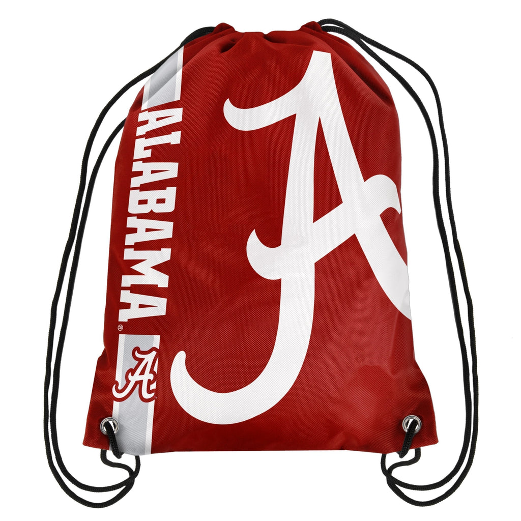 FOCO NCAA Big Logo Drawstring Backpack Alabama Crimson Tide Team Color - BeesActive Australia