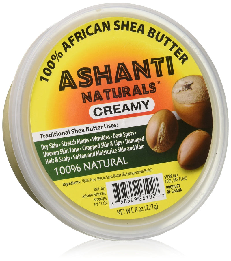 Ashanti Naturals 100% Soft and Creamy Natural African Shea Butter, White, 8 oz. 8 Ounce (Pack of 1) - BeesActive Australia