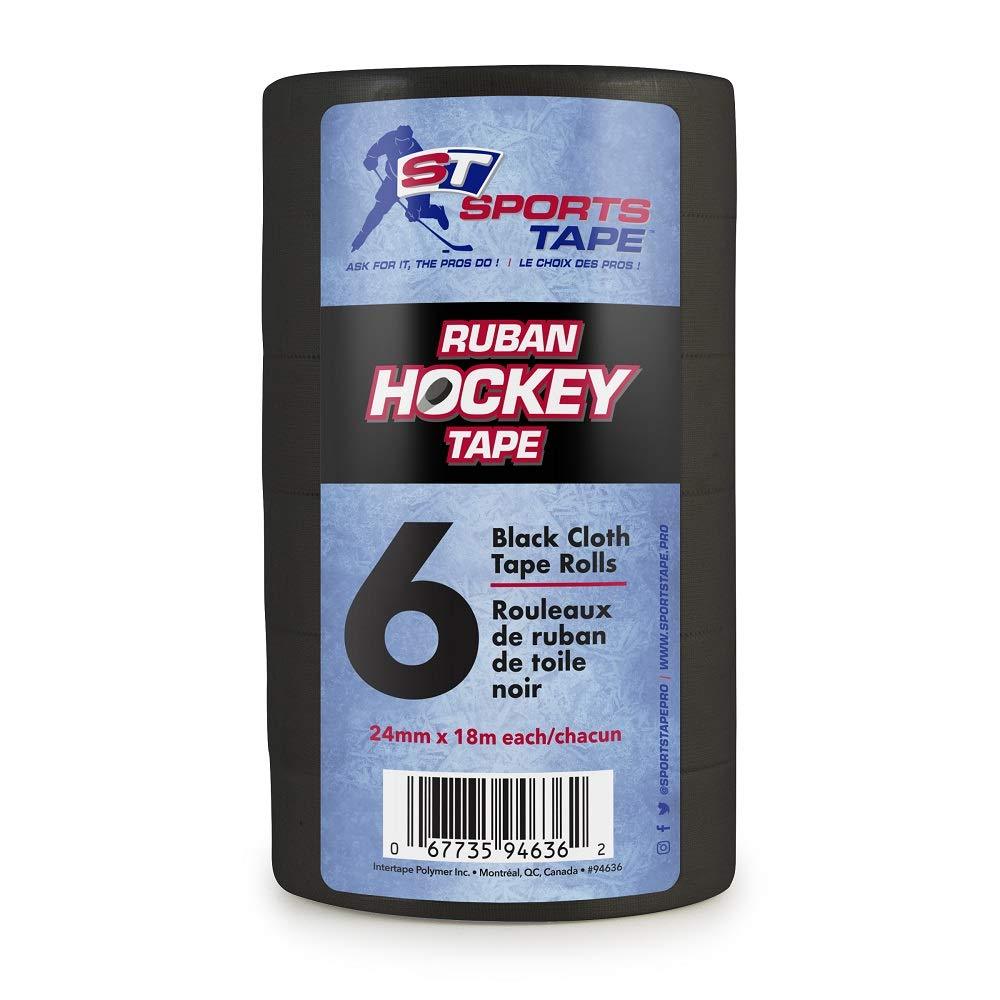 [AUSTRALIA] - SportsTapee Hockey Tape - 6 Roll Multipack (Black) 