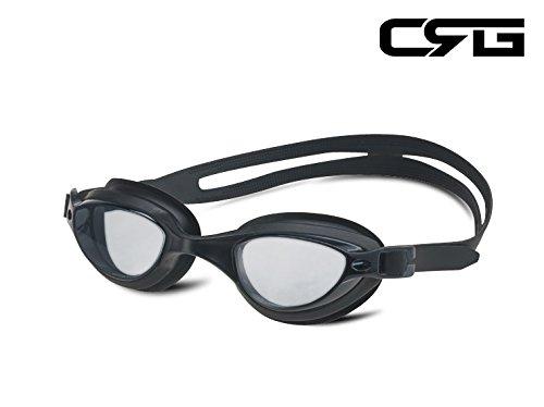 [AUSTRALIA] - CRG Sports Black UV Protection Anti Fog Adjustable Swim Swimming Goggle Glasses Adult 6900AF-B 