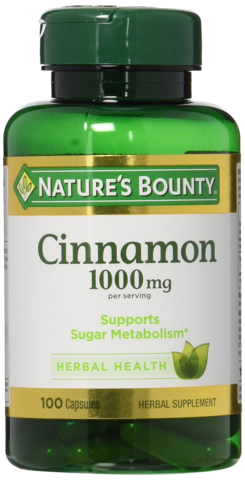 Nature's Bounty Cinnamon 1000 Mg Capsules 100 Ea (Pack of 2) - BeesActive Australia