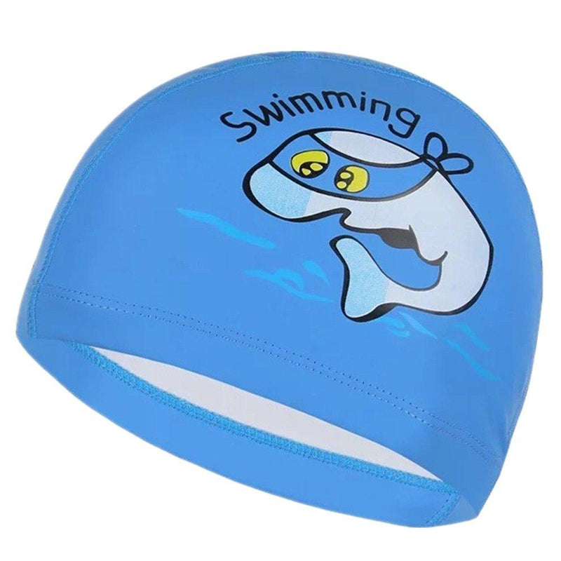 [AUSTRALIA] - Seiyue Girls Kids Children Swimming Caps Hat New Fit for 4-12 Years Blue 