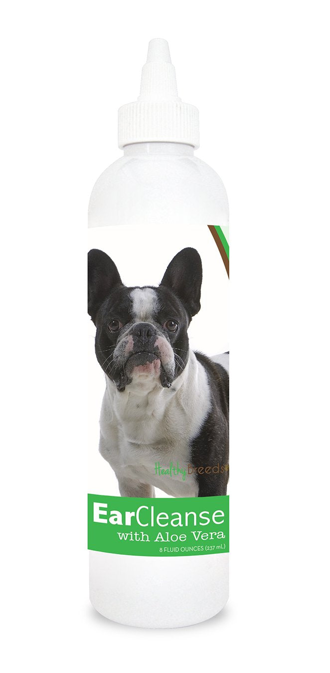 Healthy Breeds Ear Cleanse with Aloe Vera - Veterinarian Formulated to Deodorize Clean Dry & Acidify Ear Canal - Gentle & Will Not Sting or Burn Cucumber Melon 8oz French Bulldog - BeesActive Australia