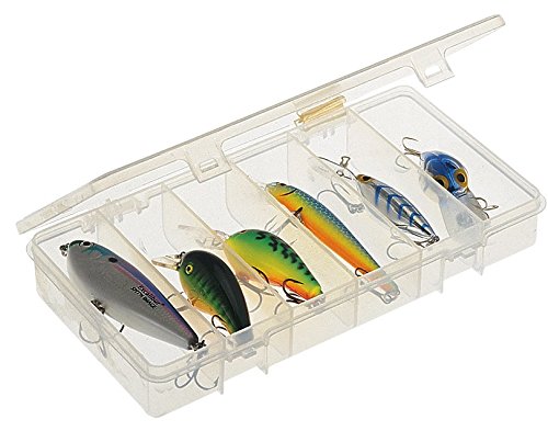 Plano 345046 StowAway 6 Fixed Compartment Box, 8-1/4"L x 4-1/4"W x 1-3/8"H, Clear - BeesActive Australia