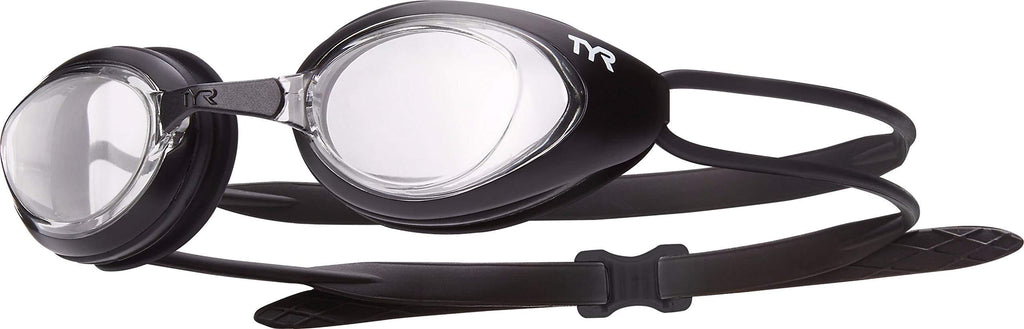 [AUSTRALIA] - TYR Black Hawk Racing Goggles One Size Clear Matte Black 