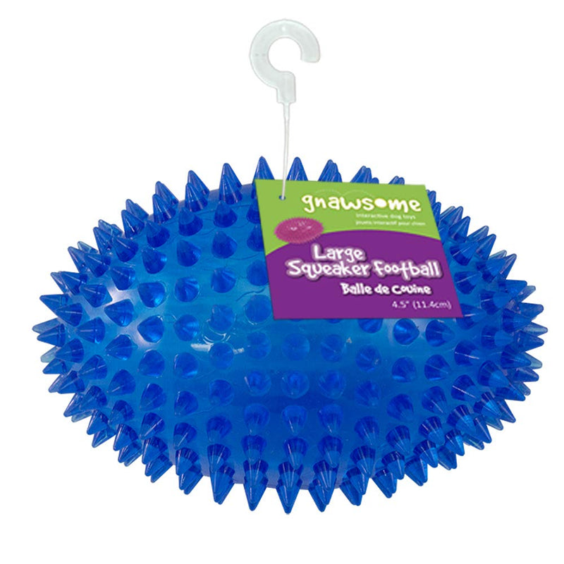 Gnawsome™ 4.5” Spiky Squeaker Football Dog Toy - Large, Cleans Teeth and Promotes Good Dental and Gum Health for Your Pet, Colors Will Vary - BeesActive Australia