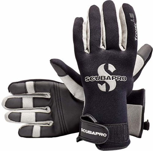 Scubapro Tropic 1.5mm Scuba Diving Gloves Black/White/Grey X-Large - BeesActive Australia