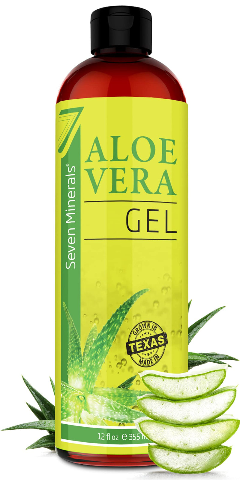 Organic Aloe Vera Gel with 100% Pure Aloe From Freshly Cut Aloe Plant, Not Powder - No Xanthan, So It Absorbs Rapidly With No Sticky Residue - Big 12 oz 12 Ounce (Pack of 1) - BeesActive Australia