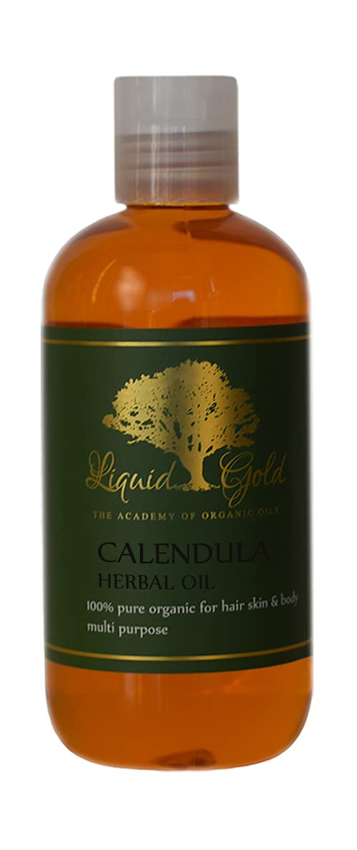 8 Fl.oz Liquid Gold Calendula Infused Oil 100% Pure & Organic for Skin Hair and Health - BeesActive Australia