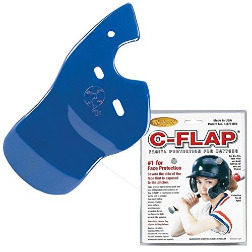 [AUSTRALIA] - Authentic Baseball Shop Royal Left C-Flap (Right Handed Hitter) Batter's Helmet Face Protector Attachment (Helmet Sold Separately) 