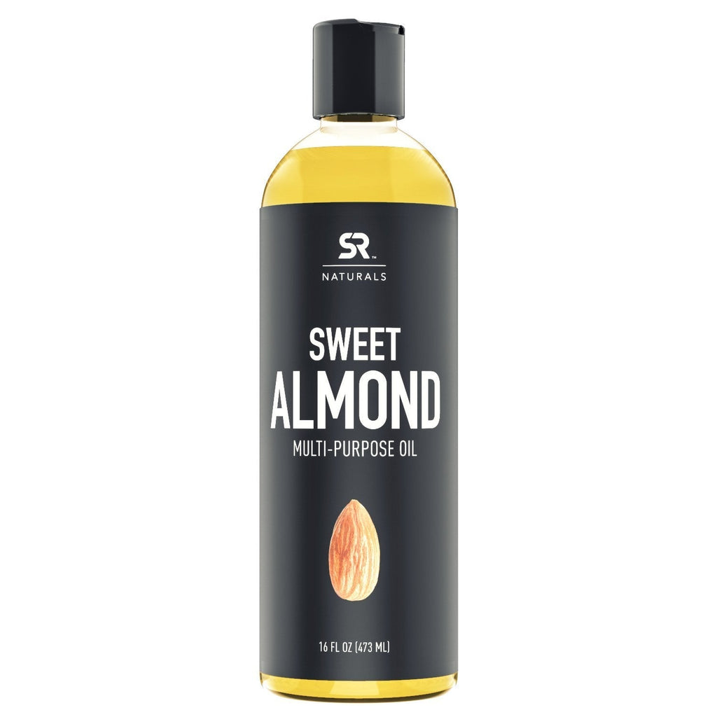 Sweet Almond Oil by SR Naturals ~ 100% Natural Oil for Hair, Skin, Scalp and Aromatherapy (16oz) 16 Fl Oz (Pack of 1) - BeesActive Australia