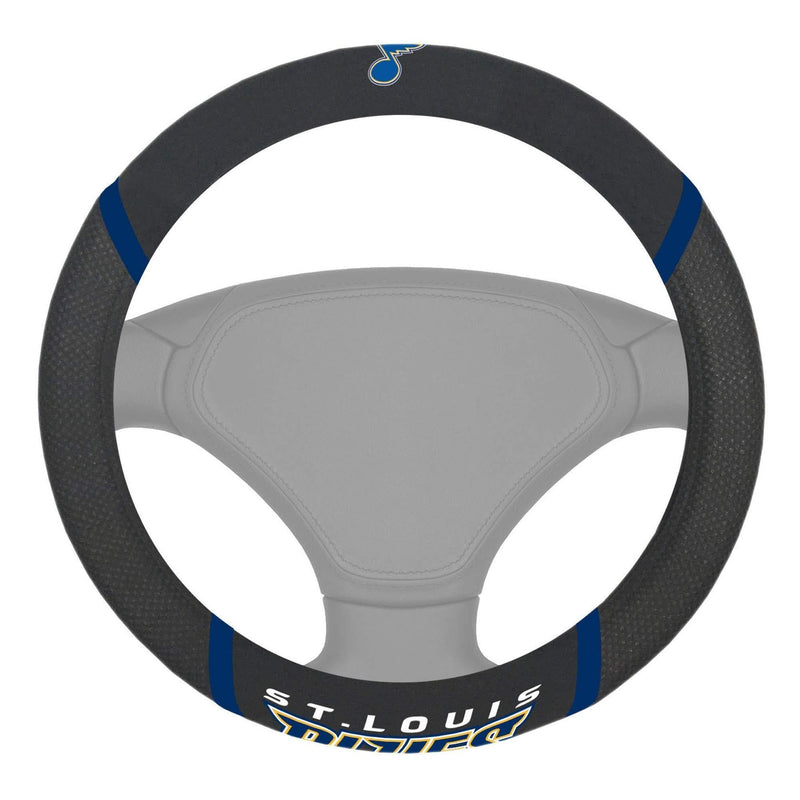 FANMATS 17189 NHL - St. Louis Blues Steering Wheel Cover Black 15" x 15"/Small - BeesActive Australia