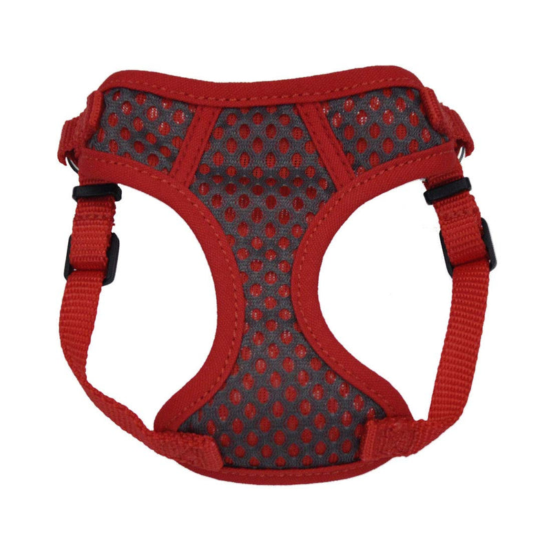 Coastal - Comfort Soft - Sport Wrap Adjustable Dog Harness 3/8" x 11"-13" (Pack of 1) Grey with Red - BeesActive Australia