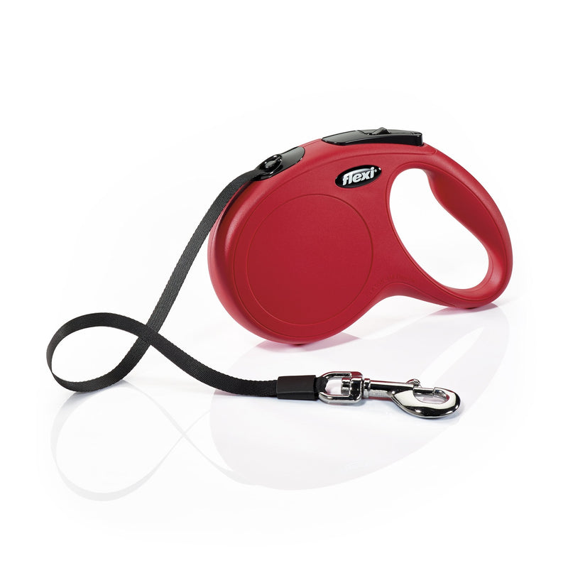 FLEXI New Classic Retractable Dog Leash (Tape), 16 ft, Medium/Large, Red - BeesActive Australia