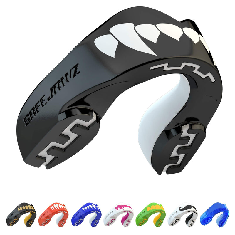SAFEJAWZ Mouthguard Slim Fit, Adults and Junior Mouth Guard with Case for Boxing, Basketball, Lacrosse, Football, MMA, Martial Arts, Hockey and All Contact Sports Fangz Youth (Up to 11 Years) - BeesActive Australia
