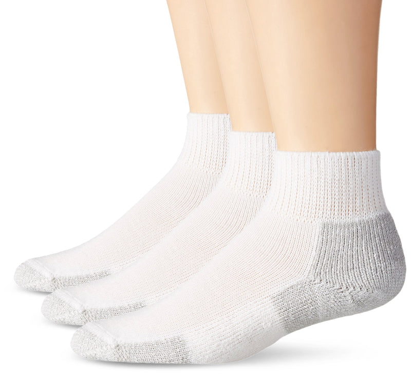 thorlos unisex-adult Jmx Maximum Cushion Ankle Running Socks Medium White (3 Pair Pack) - BeesActive Australia