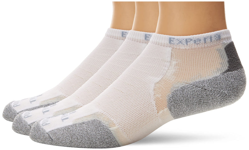 Thorlos Experia Xccu Thin Cushion Running Low Cut Socks Large White (3 Pair) - BeesActive Australia