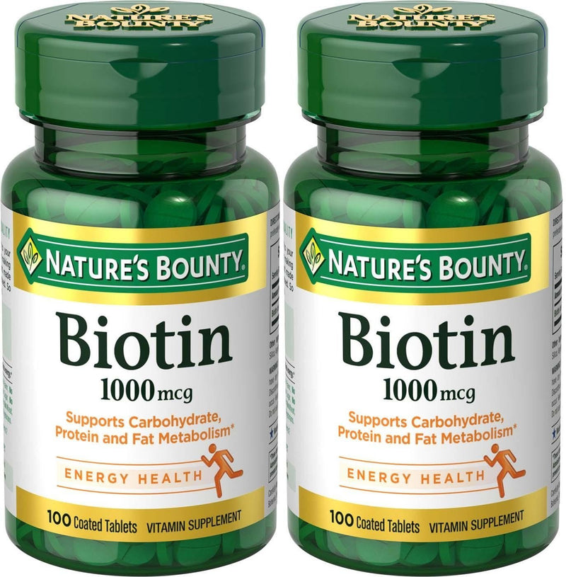 Nature's Bounty Biotin 1000 mcg, 100 Count (2 Pack) - BeesActive Australia