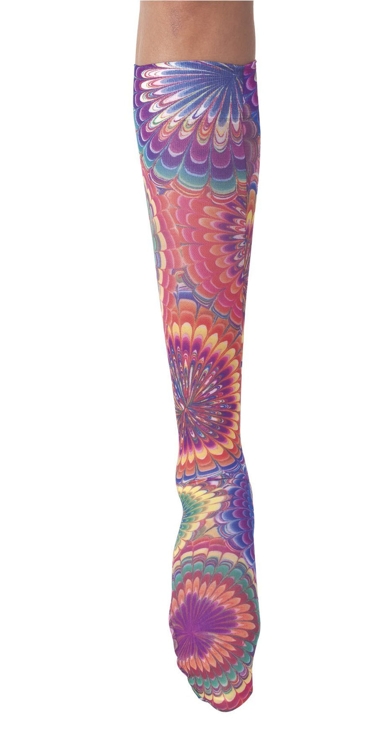 Women's Wide Calf Printed Moderate Compression Knee Highs - Tie Dye Tie-dye - BeesActive Australia