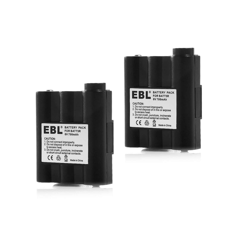 [AUSTRALIA] - EBL BATT5R AVP7 Replacement Rechargeable Battery for Walkie Talkie GXT1000 GXT1050 GXT850 GXT860 GXT900 GXT950 and More, 2 Pack 