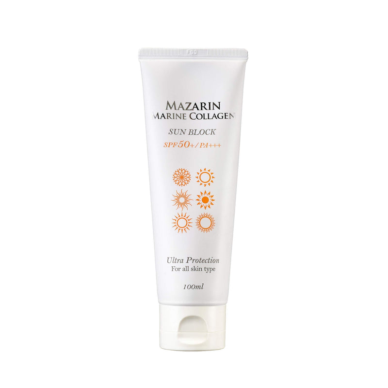 Mazarin Marine Collagen Sun Screen SPF50+ PA+++ Big Size 100ml For All Skin Type/3 IN 1(Brightening+Anti-Wrinkle+Sun Screen)/Made In Korea - BeesActive Australia